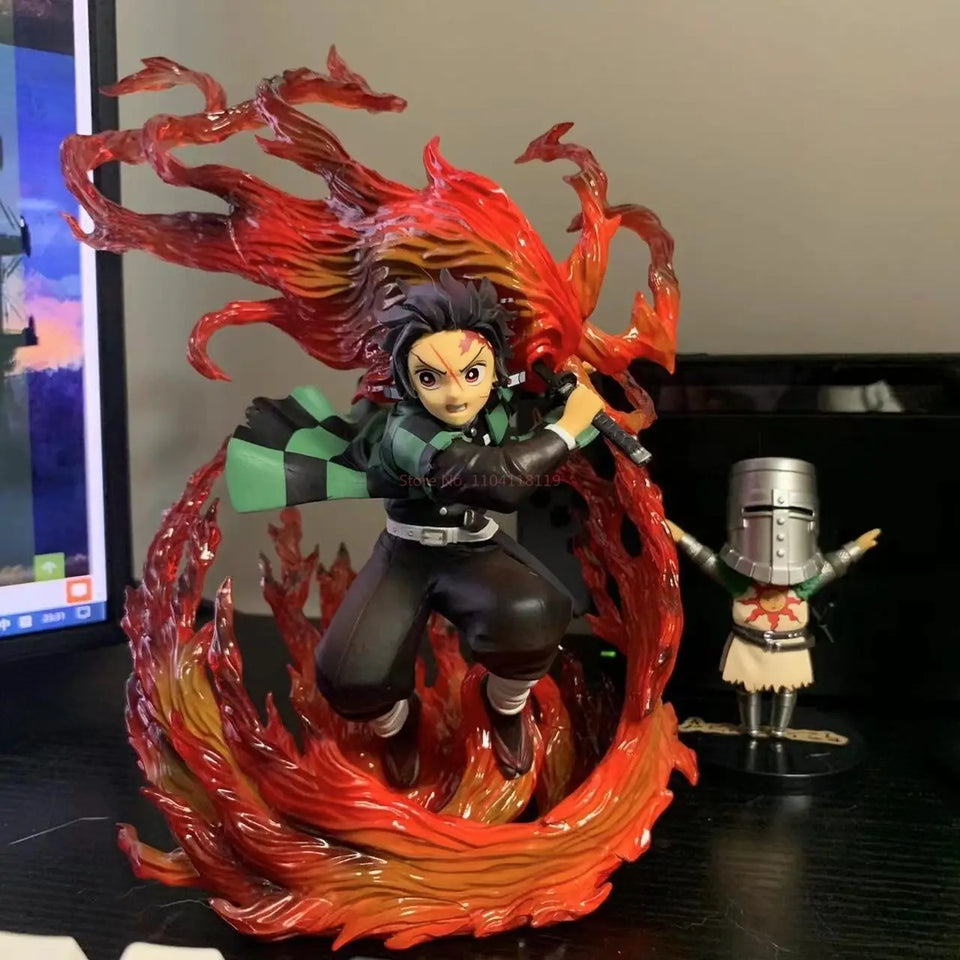 Statue Tanjirou Kamado 30 cm Dragon de Feu LED – Demon Slayer