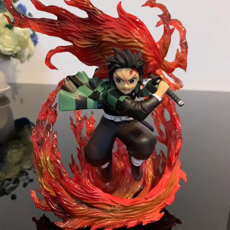 Statue Tanjirou Kamado 30 cm Dragon de Feu LED – Demon Slayer