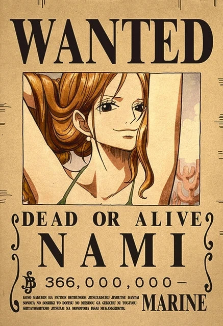 Affiches One Piece Wanted - Designs Exclusifs Eterna