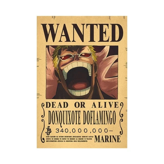 Affiches One Piece Wanted - Designs Exclusifs Eterna