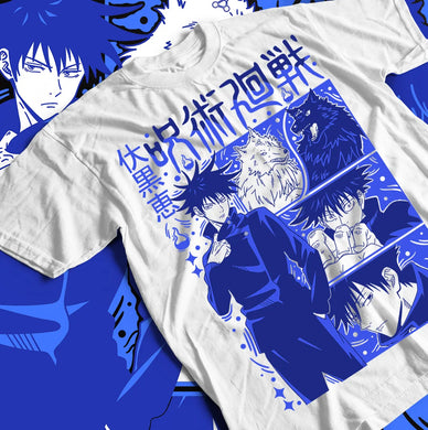 T-shirt Megumi Fushiguro Jujutsu Kaisen en coton écologique