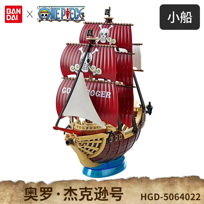 Figurine bateau One Piece avec voiles rouges et détails authentiques du navire Going Merry