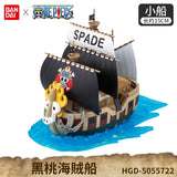 Figurine bateau One Piece représentant le navire au drapeau des pirates avec détails colorés