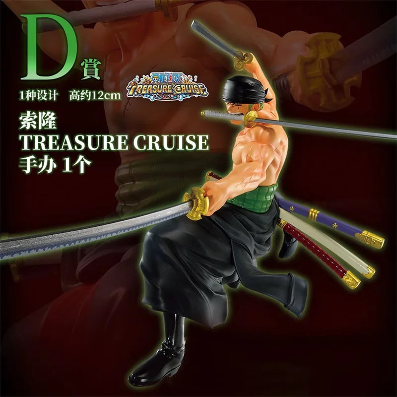 Figurine One Piece officielle de Zoro avec plusieurs épées et détails précis de 12 cm