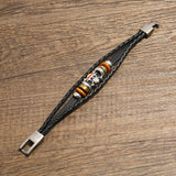 Bracelet chapeau de paille One Piece avec motif de crâne et perles en bois pour les fans d'animé