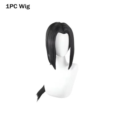Perruque noire pour costume Kimono One Piece Robin avec des mèches longues et droites