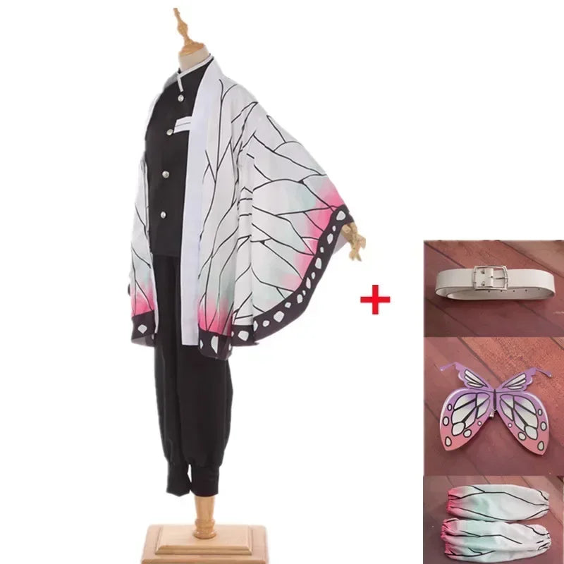 Costume Shinobu Kocho d'Eterna avec kimono coloré et accessoires assortis pour fans d'anime