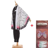 Costume Shinobu Kocho d'Eterna avec kimono coloré et accessoires assortis pour fans d'anime