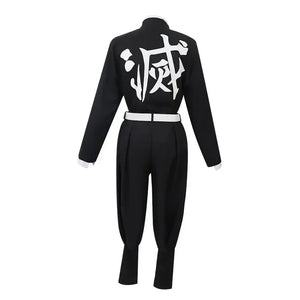 Costume Shinobu Kocho d'Eterna avec un design noir et un symbole distinctif dans le dos