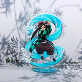 Figurine Demon Slayer 16 cm de Tanjiro Kamado en action avec des effets aquatiques dynamiques