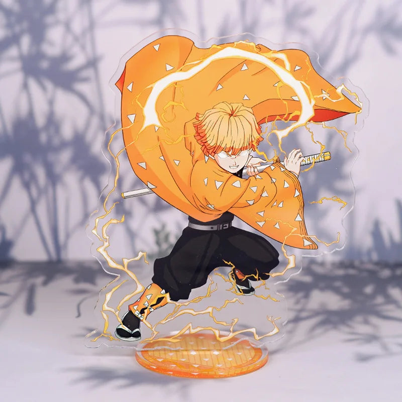 Figurine Demon Slayer 16 cm de Tanjiro dans une pose dynamique avec des effets d'éclair