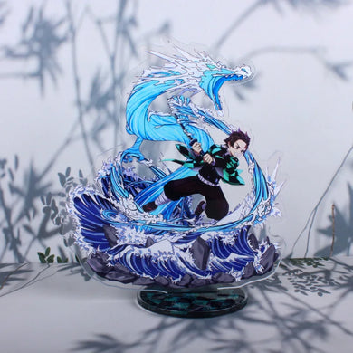 Figurine Demon Slayer 16 cm avec Tanjiro combattant une créature aquatique en mouvement dynamique