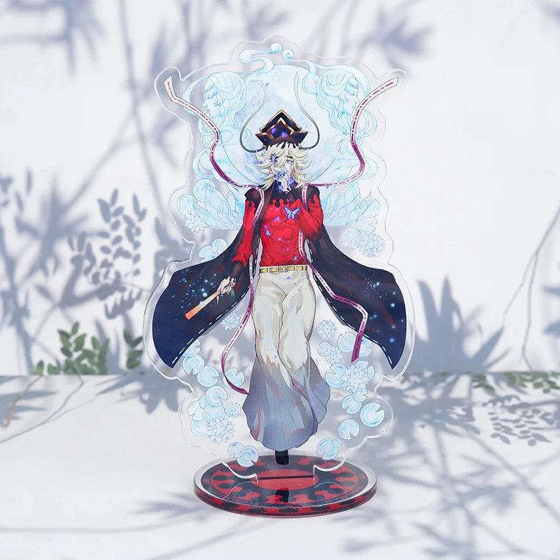 Figurine Demon Slayer 16 cm sur socle transparent avec personnage détaillé et éléments colorés