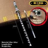 Stylo épée Demon Slayer en alliage de zinc de 20 cm, design stylisé avec un poids de 85g