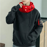 Haut noir avec capuche rouge, parfait pour compléter un ensemble cosplay Jujutsu Kaisen
