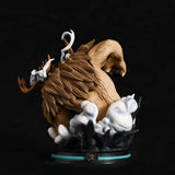Figurine Chopper Wano en position dynamique, avec des détails de fourrure et de nuages autour