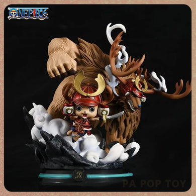 Figurine Chopper Wano de Eterna avec Chopper en armure et un ours en arrière-plan