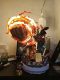 Figurine Luffy Red Rock éclairée avec des détails vibrants et dynamique inspirés de l'anime