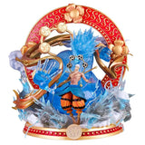Figurine Thor Enel One Piece avec détails colorés et effets de glace, idéal pour les collectionneurs
