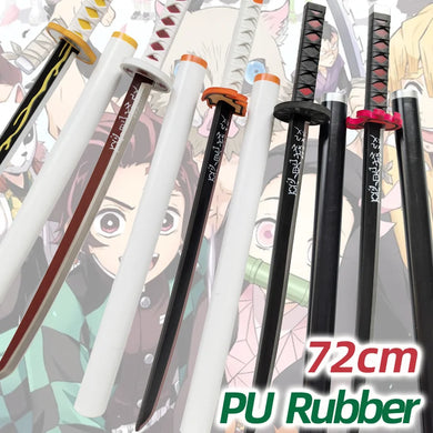 Épé e katana cosplay mousse de 72 cm en caoutchouc PU, idéale pour les fans de cosplay