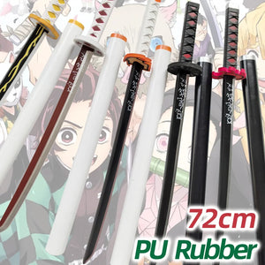 Épé e katana cosplay mousse de 72 cm en caoutchouc PU, idéale pour les fans de cosplay