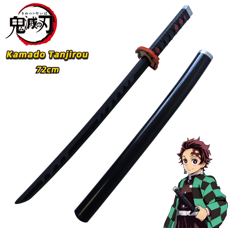 Épée katana cosplay mousse de Kamado Tanjirou de 72 cm pour les fans d'animation.
