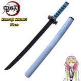 Katana cosplay mousse Kanroji Mitsuri de 72cm avec poignée décorative et fourreau en plastique