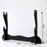 Support en bois noir pour katana Tanjiro Kamado, dimensions 37 cm par 26 cm, idéal pour l'affichage