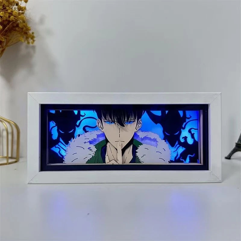Lampe sculptée Solo Leveling avec éclairage LED et design inspiré du manga
