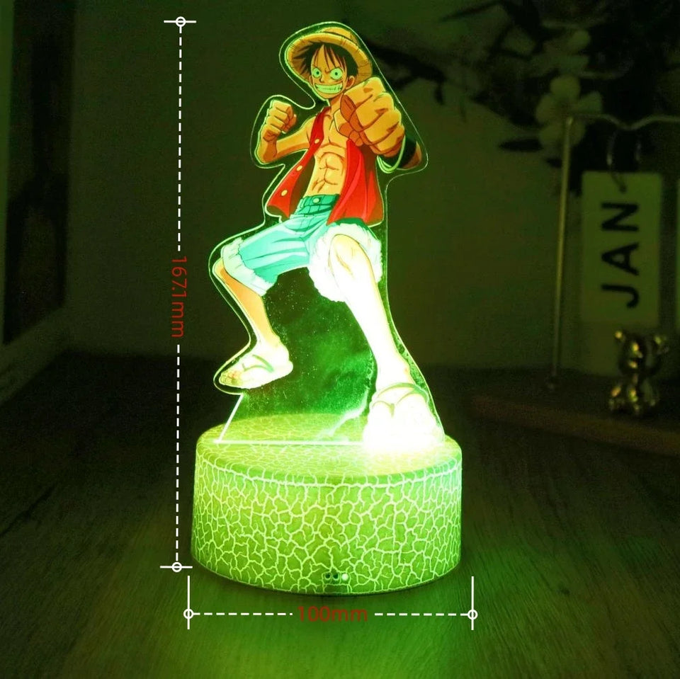 Lampe LED 3D Eterna avec personnage de pirate animé, décoratif et idéal pour chambre d'enfant