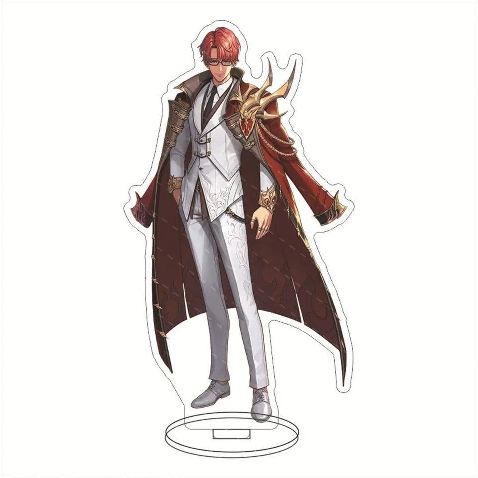 Porte-clé acrylique Solo Leveling représentant un personnage en costume élégant avec une cape