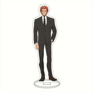 Porte-clé acrylique Solo Leveling représentant un personnage élégant en costume noir