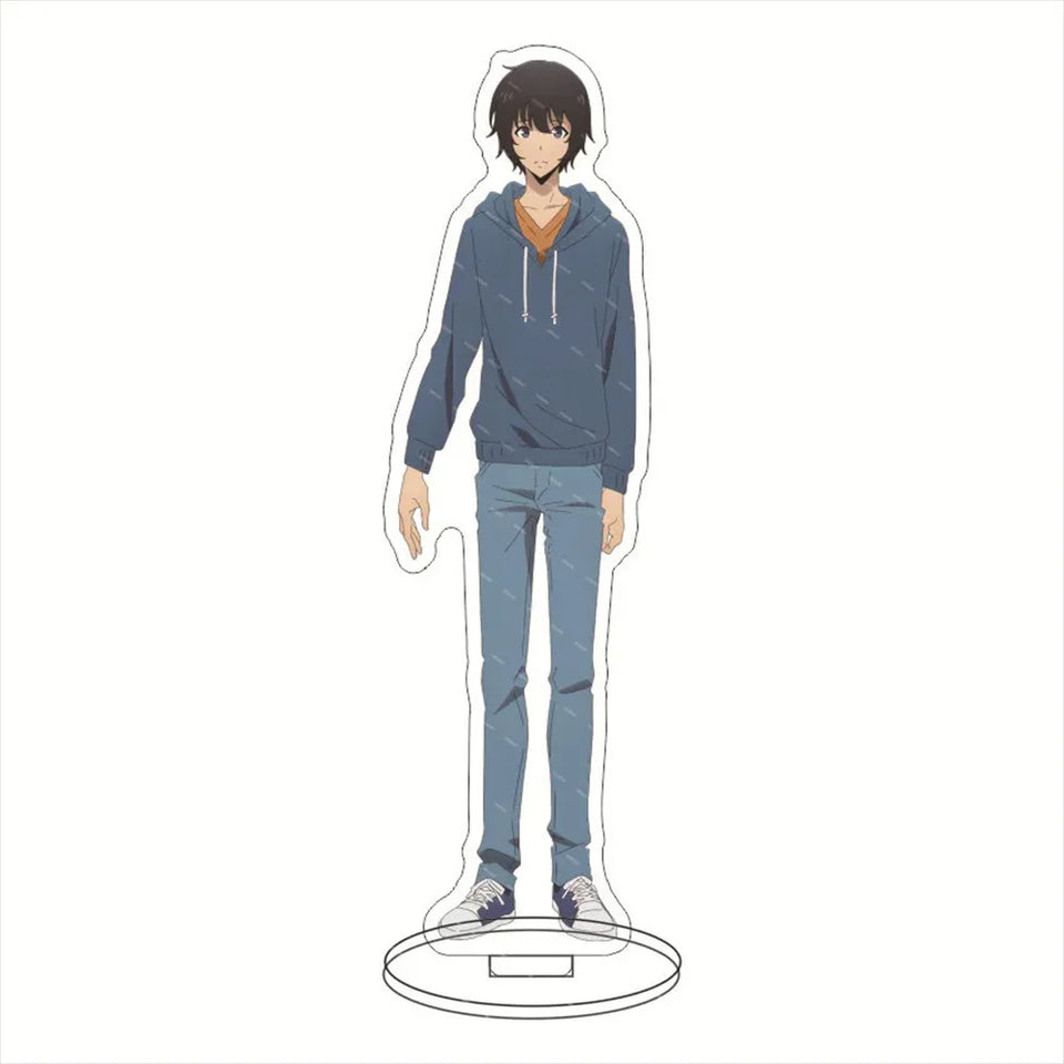Porte-clé acrylique Solo Leveling représentant un personnage debout dans un hoodie