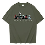 T-shirt Eterna Solo Leveling avec un design graphique unique et coloré sur fond vert olive